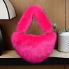Bolsos de Mujer de Moda 2023 Nuevo Exportación Transfronteriza Color Sólido Felpa Bolso Cruzado Lana de Mujer Semicírculo Bolso Dumpling Bolso de Mano