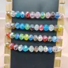 Pulsera de Cristal Colorido Yiwu de 8 mm para Mujer, Pulsera de Cuentas de Cristal de Cinco Colores, Fuente Mayorista de Vendedor Ambulante