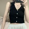Diseño Puro Deseo Nicho Halter Tejido Camisola Pequeña Ropa de Verano para Mujer 2025 Nuevo Estilo Fondo Alto