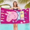 Toalla de Playa Serie Cerdo Peppa Linda Transfronteriza Microfibra Toalla de Baño Estampada Toalla para Fiesta en la Playa al Aire Libre de Verano