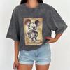 Camiseta de manga corta lavada de comercio exterior de AliExpress, marca de tendencia de verano, ropa holgada de algodón de media manga, camiseta de moda al por mayor