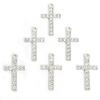 Colgante de Cruz de Diamante de Aleación de Moda Accesorios de Joyería DIY Religiosos Pulsera Collar Pendientes Llavero Colgante