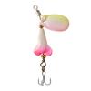 Nova isca de lantejoulas rotativas de cor de flecha de fogo de micro-objeto 6,5 cm/5,5 g com manivela de metal, lantejoulas simples/terno