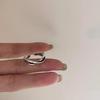 Estilo Frío Línea Irregular Cruzada Enrollada Anillo X Dedo Índice para Mujer Lujo Ligero Moda Simple Multicapa Ins Trendy