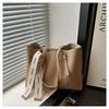 Otoño Retro Nuevo Gran Capacidad Mujer 2025 Nueva Moda Casual Color Sólido Bolso Tote de Hombro Axila
