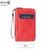 Cartera con Cremallera Antimanetismo Rfid Nueva Transfronteriza Portadocumentos Portapasaporte Bolsa de Almacenamiento para Boletos Cartera de Pasaporte Multifuncional