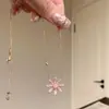 A Mesma Cor de Baixa Saturação Romântica Rosa Diamante Margarida Pingente Colar Corrente Clavícula Acessórios da Xiaohongshu São Exquisitos e de Alto Padrão