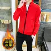 Novo terno masculino outono 2024 moda coreana terno cardigã bonito duas peças jovem uma geração de cabelo