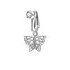 Comercio electrónico transfronterizo entre Europa y Estados Unidos: piercing para el ombligo falso con forma de mariposa y diamante hueco, clip para el ombligo, clip para la oreja en línea, venta al por mayor en Amazon