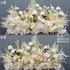 Nuevo Arreglo Floral Grande de Piso para Boda Flor de Seda Artificial Decoración Terminada Arreglo Floral de Eucalipto t Escenario Guía de Camino Arte Floral de Boda