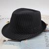 Sombrero de Jazz de Paja Transpirable con Visera para Hombre de Primavera y Verano con Cuadros Grandes Sombrero Fresco Protector Solar Sombrero para Pareja