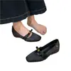 Zapatos Mary Jane de Tacón Alto Cuadrado Retro de Cuero Suave Cómodos de Correa Única Tacones Altos para Viajes Cotidianos Calzado Plano Francés de Tacón Grueso