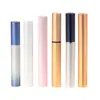 Tubo de Aluminio de Gama Alta para Delineador 5ml Redondo Plateado Mate Dorado Botella para Sérum de Crecimiento de Pestañas Material de Empaque Cosmético Listo para Usar