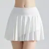 Falda Corta Deportiva Cd para Mujer Vacaciones de Verano Conjunto de Dos Piezas Ropa Exterior Anti-Exposición Running Fitness Tenis Bádminton Falda de Yoga Plisada