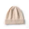 Otoño e invierno nuevo sombrero de punto de cachemira con flor de color liso para niña, sombrero cálido de color liso grueso para niños, hombres y mujeres, sombrero para bebé