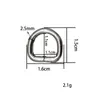 Ventas directas de fábrica hebilla en forma de D accesorios de hardware para maletas hebilla metálica semicircular en forma de D en stock venta al por mayor hebilla en forma de D de aleación transfronteriza