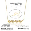Accesorios de Collar Estilo Europeo y Americano Wanxing para Mujer, Colgante de Ola, Collar de Acero Inoxidable Dorado de 18K, Collar Ins Transfronterizo, Nicho de Lujo Ligero