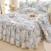 Saia de Cama Acolchoada Peça Única 2024 Nova Cobertura de Cama à Prova de Poeira Esconde Imperfeições Bainha Espessada Cobertura de Cama Protetor de Colchão Simmons