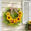 Guirnalda de Girasoles Amor de Hong Kong Festival de Abejas Girasol Decoración de Puerta Decoración de Corona Semicírculo Colgante de Decoración Venta al por Mayor