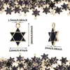 Hexagrama Preto DIY Joias Pingente de Liga Esmaltada Versátil Pulseira Estilo Coreano Chaveiro Charme Acessório