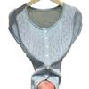 Cardigan Camiseta Tricot Curto de Manga Curta com Recortes de Cintura Alta para Mulheres, Tendência Verão Novo Estilo Camisa Base Top