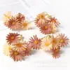 Grampo de cabelo de florzinha margarida artificial de 5 pétalas, decoração de casamento em cores de outono, acessórios de material DIY para guirlanda de cabeça, flores