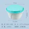 Recipientes alimentares redondos descartáveis à prova de vazamento com tampas de travamento, adequados para viagem, de grau alimentício e podem ser impressos com designs; também disponível como tigelas redondas para hot pot e sopa de macarrão