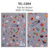 Pegatinas para Uñas con Relieve de Flor Maillard Transfronterizas Hoja de Arce de Otoño Nuez Calabaza Pegatinas para Uñas DIY Modelo Yl