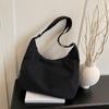 Bolsa de Mano Transfronteriza para Mujer, Gran Capacidad, Adecuada para Primavera y Verano, Se Puede Usar Cruzada, Nueva Bolsa de Tela Casual 2026, Bolso Tipo Dumpling para Estudiante Universitario