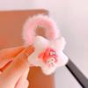 Cuerda para el pelo de felpa con forma de estrella para otoño e invierno, para mujeres y niños, goma para el pelo, anillo para el pelo de dibujos animados, bola de corbata Sanrio, banda de goma, accesorio para el pelo