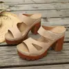 Sandalias de Playa Gruesas con Tacón Alto para Mujer, Comercio Exterior Transfronterizo, Novedad Verano 2026, Boca de Pez, Tacón Grueso, Tallas Grandes, Sandalias de Moda para Mujer