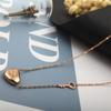 Collar de Acero de Titanio con Circonita de Amor Japonés y Coreano Colgante de Cisne Cadena de Clavícula de Lujo Ligero Joyería de Hierba de Cuatro Hojas Fritillaria