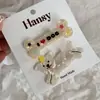 Pinza para el pelo azul de lunares con lazo estilo coreano para mujer, nuevo modelo 2026, pinza lateral para flequillo y mechones, accesorio para el cabello