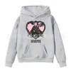 Sudadera con Capucha de Color Sólido Estampada con Letras Primavera y Otoño Ropa de Forro Polar para Niños con Bolsillo Top con Logo Fijo