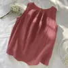 Camisola de Algodón y Lino para Mujer, Top Artístico Retro de Algodón y Lino, Versátil Casual Adelgazante 2025 Nuevo Suelto Adelgazante