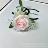 Flor Rosa de Tecido de Cabeça Única para Decoração de Casa, Decoração Suave para Salão de Casamento, Arranjo de Flores, Flor de Seda, Flor Rosa Artificial Transfronteiriça de Comércio Exterior