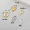 Broche Conector de Cobre Chapado en Oro de 18 Quilates para Collares, Broche de Eslabón Redondo, Accesorios para Manualidades de Joyería, Broche Terminal de Perla para Joyería