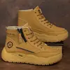Zapatos de algodón engrosados con forro polar para hombre de otoño e invierno transfronterizos, antideslizantes, cálidos, de caña alta para hombre, botines casuales para exteriores