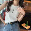 Colete Estilo Francês OEM para Mulheres, Adequado para Usar em Camadas ou Sozinho, Novo Modelo 2026, Camiseta de Tricô Listrada, Top Tendência para o Verão