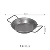 Plato Retro Antiguo de Acero Inoxidable para Mariscos Plato Plano de Doble Asa Plato para Pollo Frito Coreano y Papas Fritas Plato para Pasta Plato para Cangrejos de Río