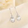 Aretes s925 para Mujer Ojo de Gato Ruyi Candado Ping An Aretes de Lujo Ligero de Alta Gama Aretes de Moda Nueva 2023