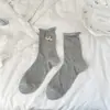 26 Calcetines Finos de Media Pantorrilla para Mujer, Nuevos de Primavera y Verano, con Diseño de Oso y Lazo, Calcetines Transpirables para Mujer