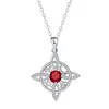 Collar de Nudo de Bruja de Nuevo Estilo Transfronterizo, Joyería de Cadena para Clavícula Femenina de Lujo Ligero de Nicho, Muy Vendido