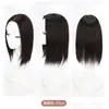 Aplique de Cabelo Feminino com Franja Central, Invisível e Sem Costura, de Comprimento Médio, Aplique Realista de Peça Única para Cobrir Cabelos Brancos