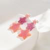 Dopamina usar chica aretes largos exagerados estrellas rosas diseño dulce plato de incienso repelente de mosquitos con clip para oreja sin perforar