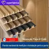 Painel de Grelha 160 Painel de Parede Decorativo de Fundo Cor de Noz Painel de Divisória Grelha Painel de Parede de TV Grelha Decorativa Côncavo-Convexa