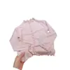 Novedades para el otoño de 2026: Camiseta de estilo coreano con rayas de estrellas para niñas y niños pequeños, capa base de color liso