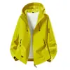 Nueva Chaqueta con Capucha de Color Sólido Simple para Primavera/Otoño, Transpirable, Duradera, Cortavientos, Impermeable, Chaqueta Versátil para Senderismo al Aire Libre para Hombre