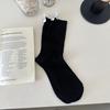 Primavera y Verano Color Sólido Estilo Coreano Ins Mismo Estilo Tacón Smiley Etiqueta de Tela Calcetines de Moda Calcetines de Media Caña para Mujer Calcetines de Algodón Combinan con Todo Transpirables Calcetines para Mujer