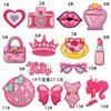 Insignia de tela creativa transfronteriza accesorios de ropa al por mayor dibujos animados lindo rosa personalidad inglés princesa joyería parche